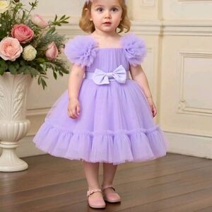 Adorable Lavender Tulle Dress with Bow